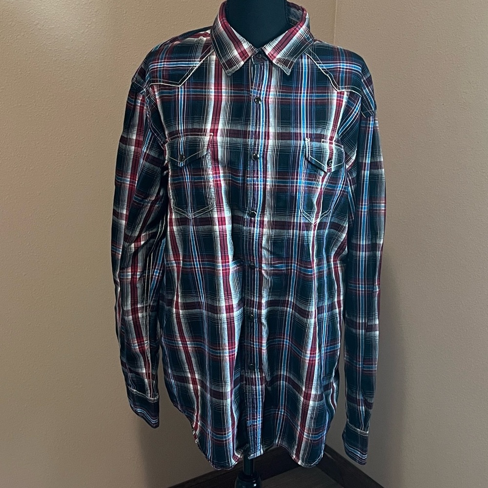DAKOTA GRIZZLY Men's Snap Button-Down Long Sleeve Shirt (Size 2XL)